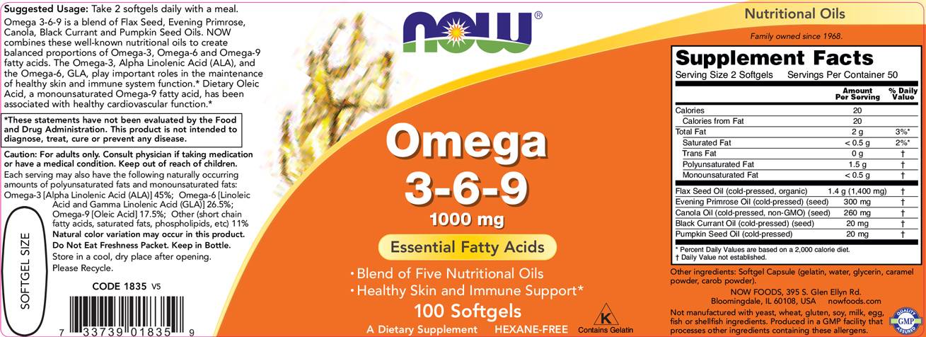 Omega 3-6-9 1000 mg-100 gélových kapsúl