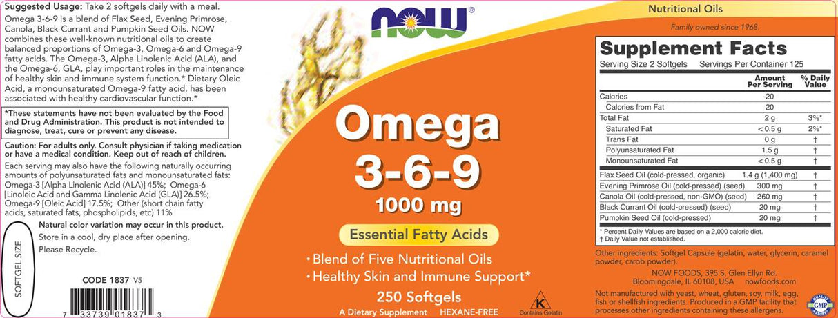 Omega 3-6-9 1000 mg-100 gélových kapsúl