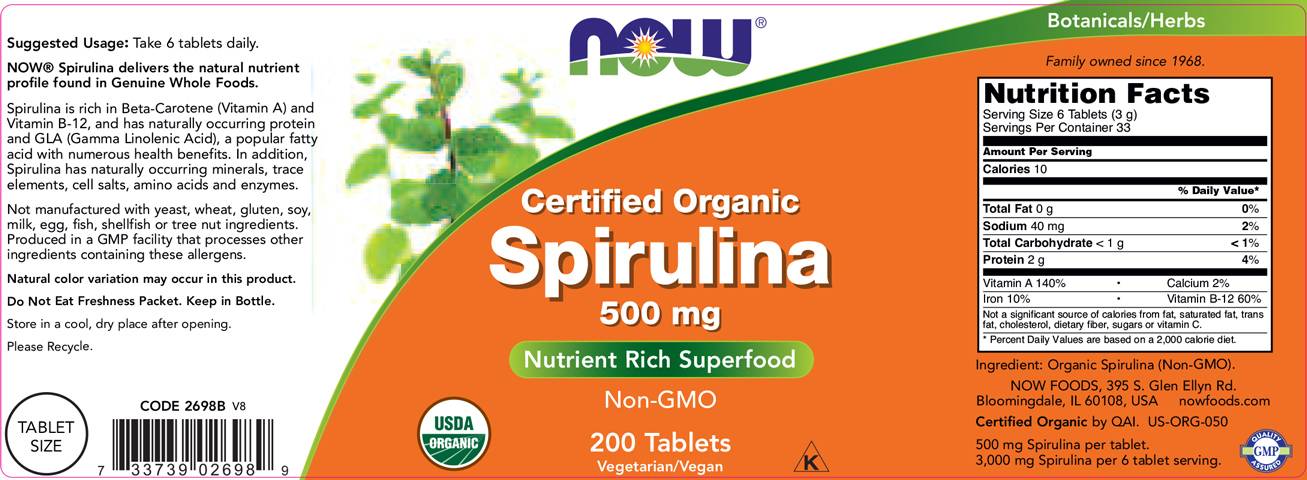 Spirulina 500 mg - 200 tabliet