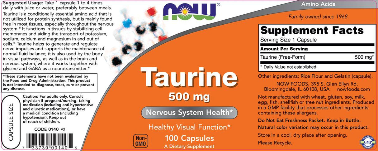 Taurín 500 mg - 100 kapsúl