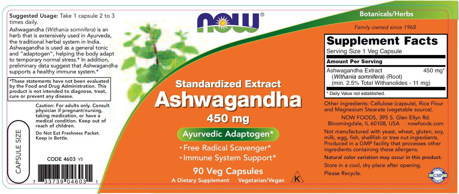 Extrakt Ashwagandha 450 mg - 90 kapsúl