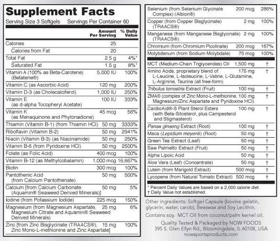 Pánske aktívne športové viac - 180 gélových kapsúl