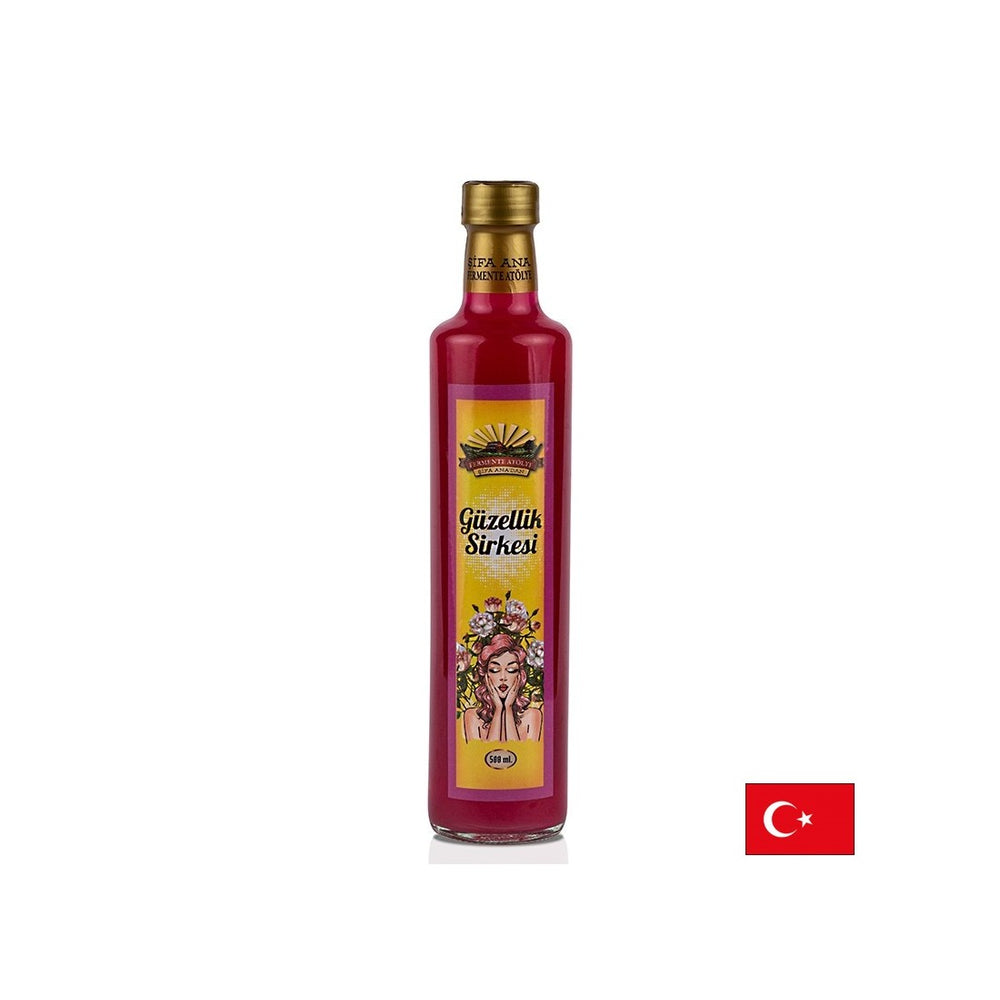 Prírodný ocot „Krása“ - z Wild Rose, Hibiscus, Lavender, Mountain Apple, Cinnamon, 500 ml