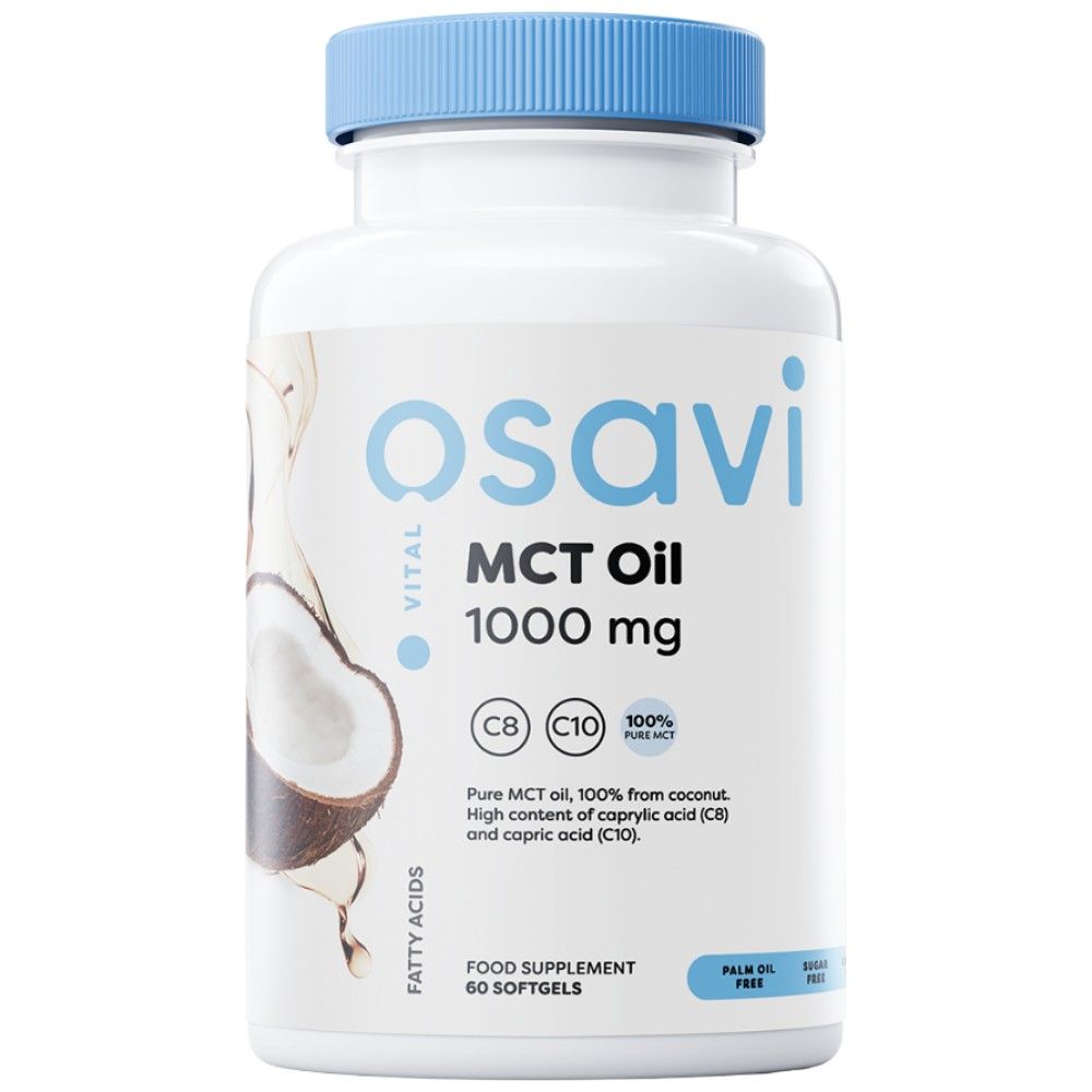 Olej MCT 1000 mg | C8 + C10 - 60 Softgels