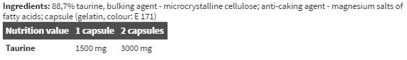 Taurine mega čiapky - 120 kapsúl