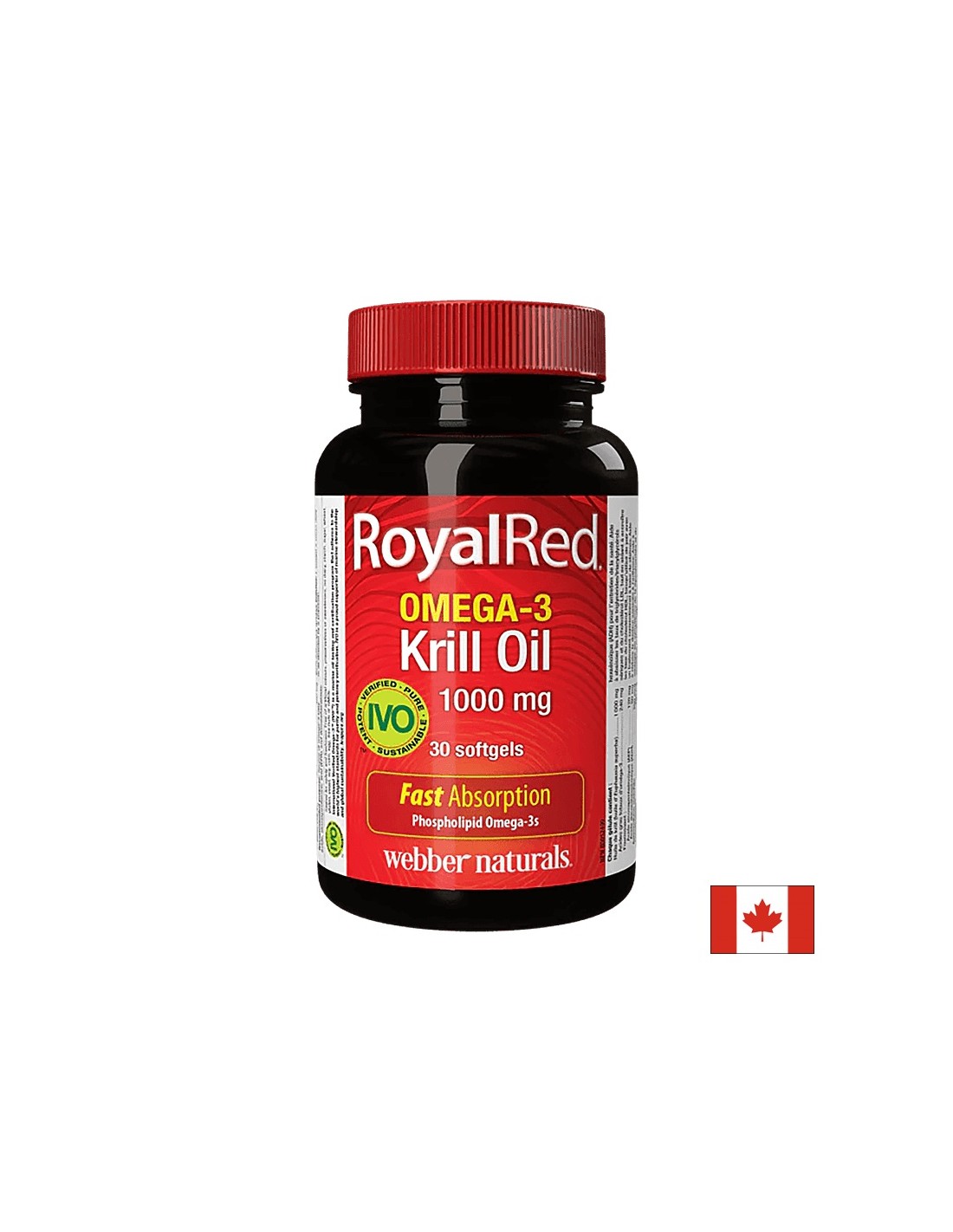 Omega-3 Krill Oil RoyalRed® 1000 mg x 30 mäkkých želatínových kapsúl <tc>Webber Naturals</tc>