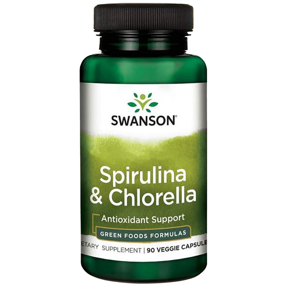 Vyrobené z organickej spirulíny a chlorelly 400 mg 90 kapsúl