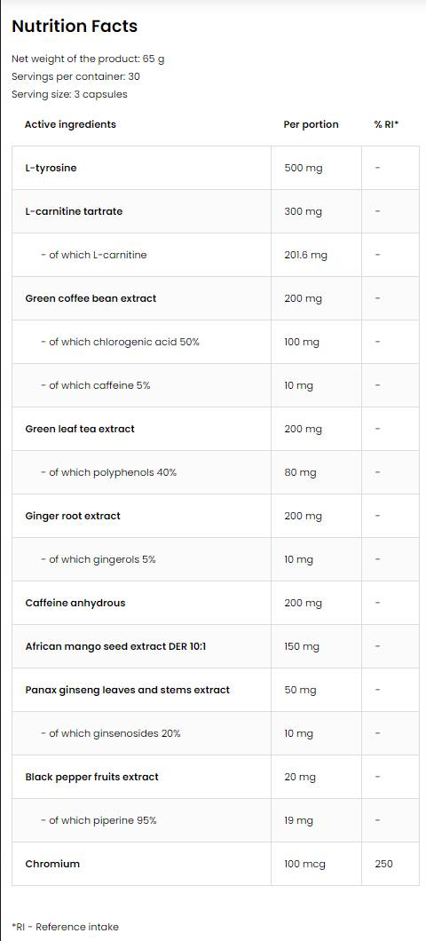 TUP Burner / Extrémne 90 kapsúl