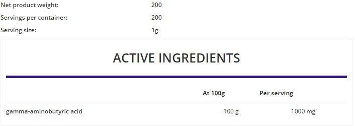 Gaba prášok 200 gramov