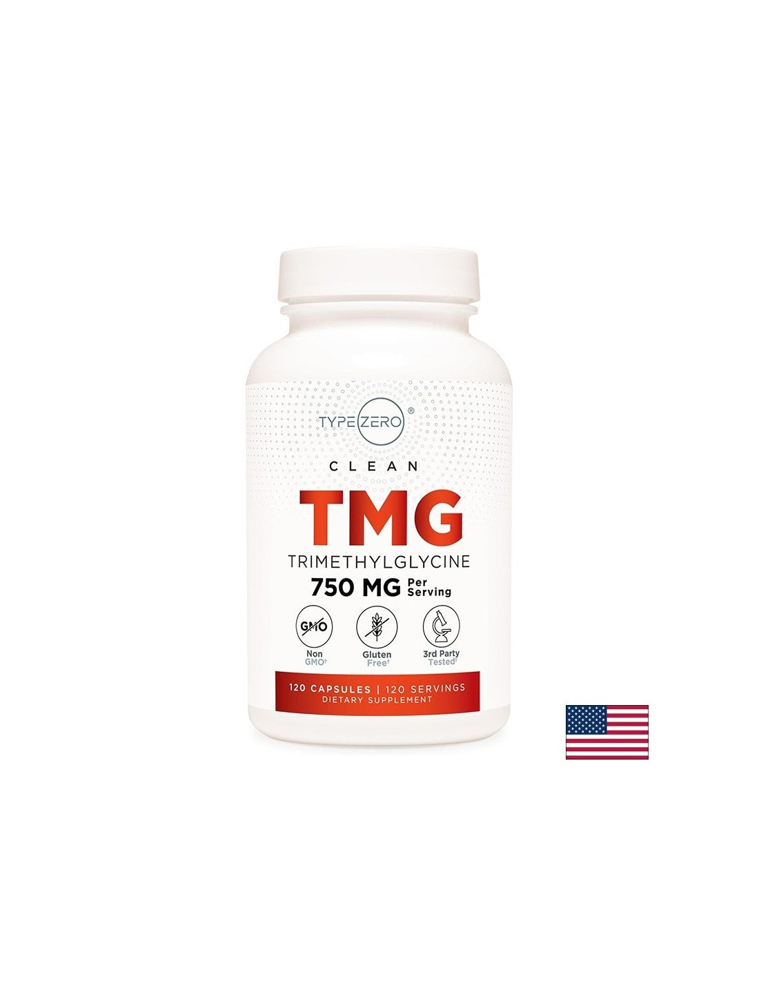 Supports normal homocysteine levels - TMG (trimethyl glycine) TypeZero™, 750 mg x 120 capsules - Nutra Best Europe