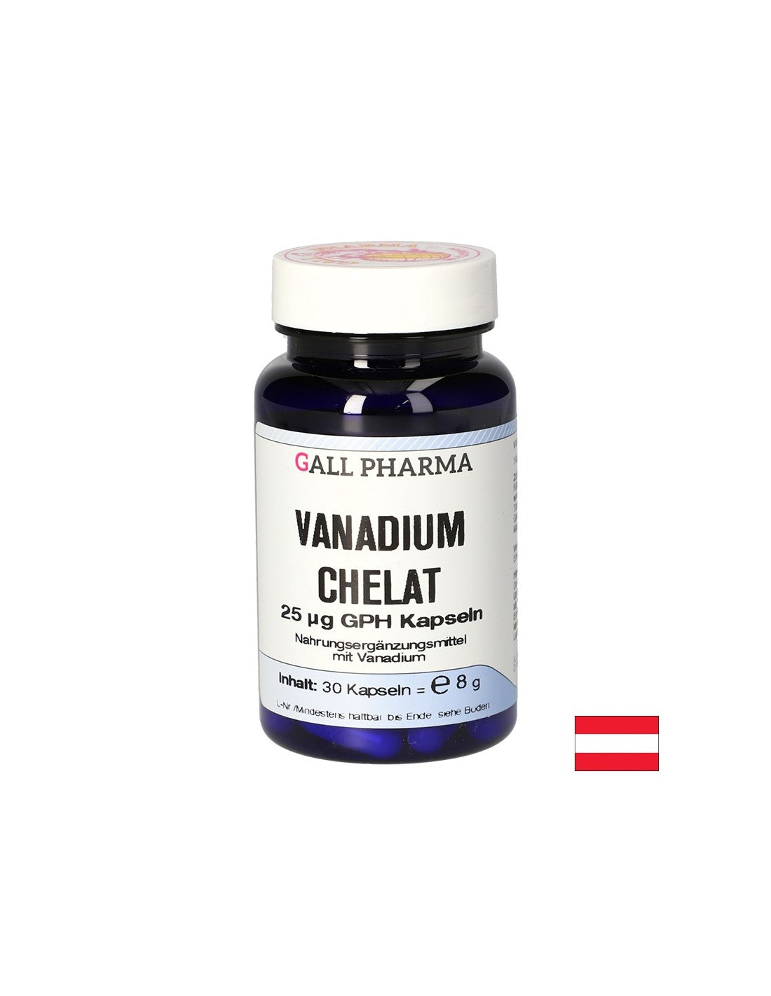 Podporuje normálny metabolizmus glukózy - vanadium (chelát), 30 kapsúl