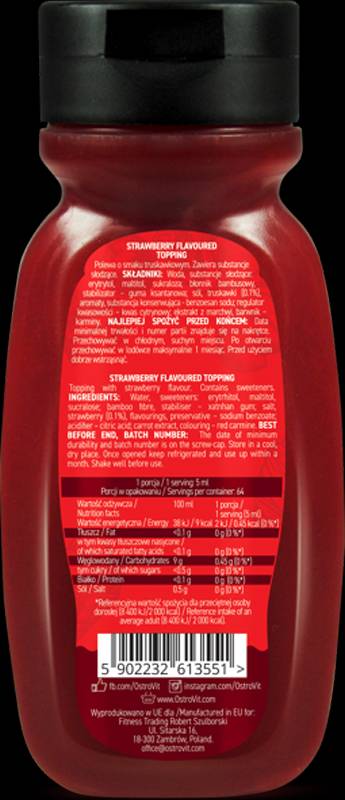 Jahodový sirup / nulová kalória 320 ml