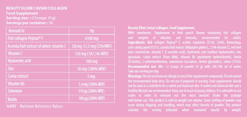 Krása Elixir / Caviar Collagen - Prášok - 270 gramov