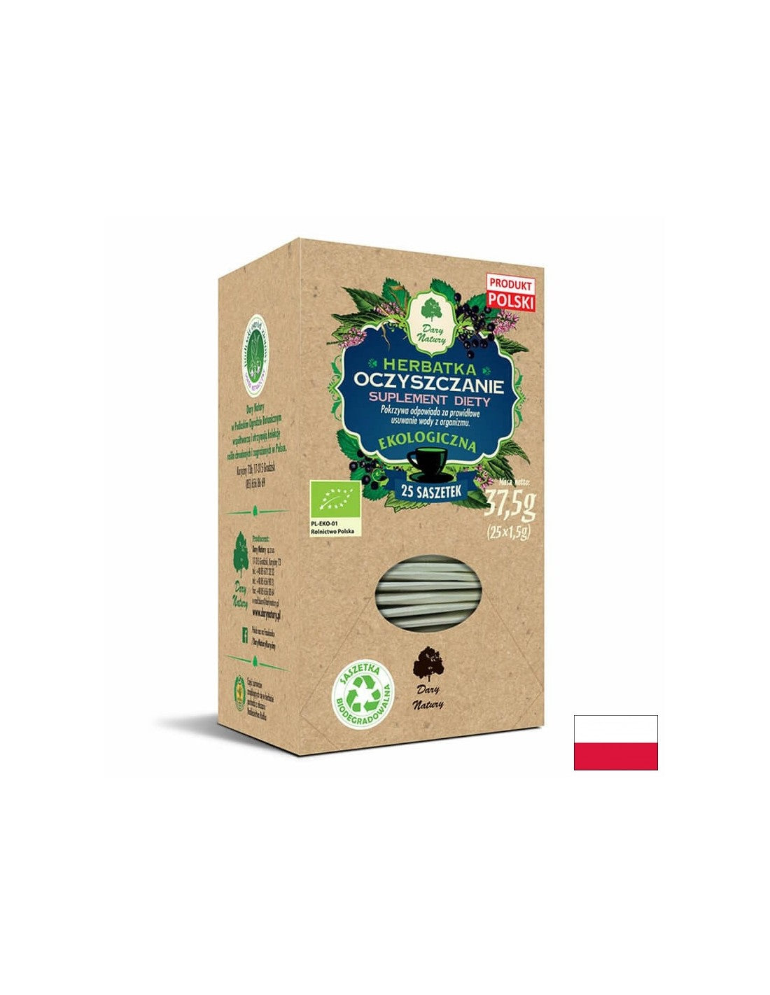 Čistenie čajového bio, 25 balíkov