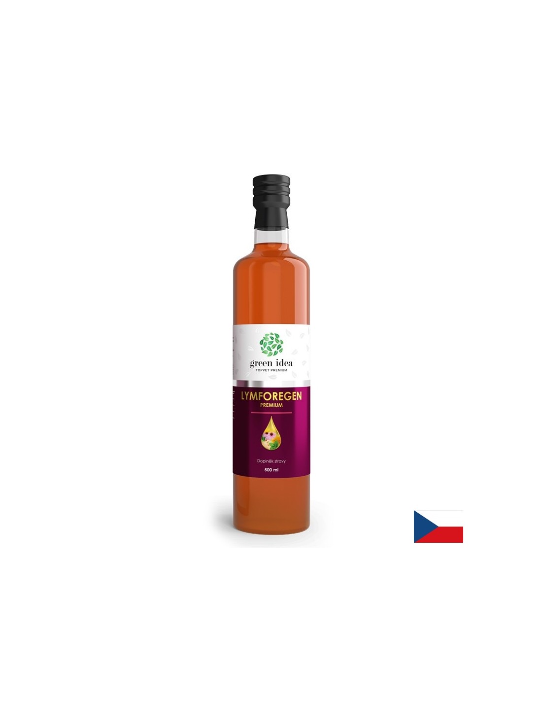 Bylinný sirup na detox lymfatického systému - so zázvorom, púpavou, žihľavkou a echinacea, 500 ml, 33 dávok