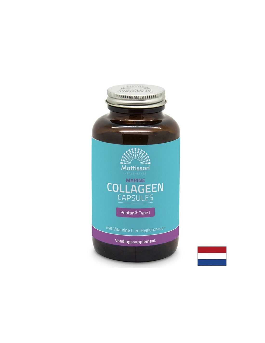 Rybí kolagén (typ 1) s vitamínom C a kyselinou hyalurónovou - Marine Collagen Peptan, 180 kapsúl <tc>Mattisson Healthstyle</tc>