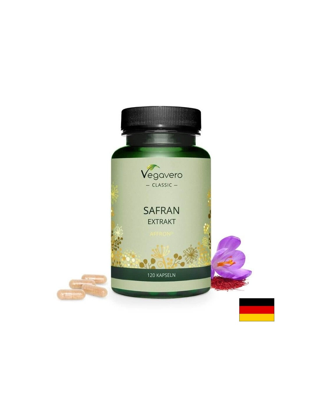 Extrakt zo šafranu/extrakt zo šafranu, 120 kapsúl, 100% vegan <tc>Vegavero</tc>