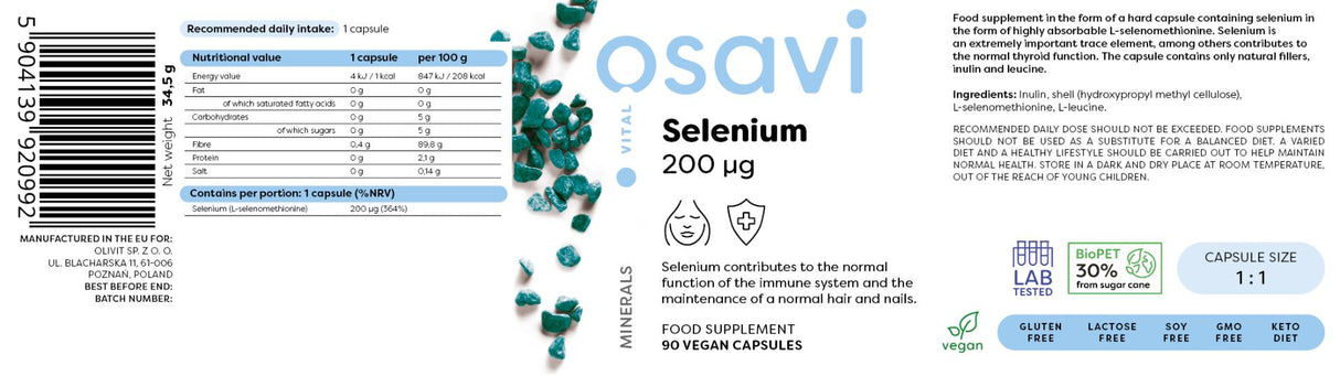 Selén 200 mcg - 90 kapsúl