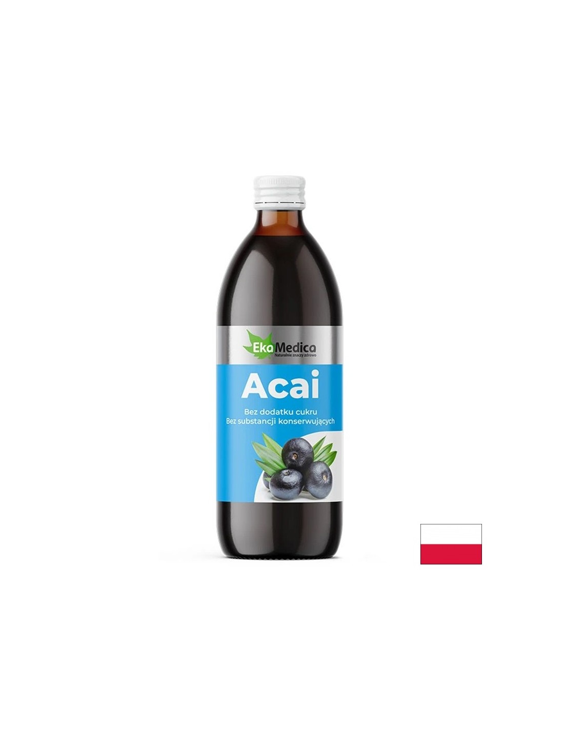 Acai Juice (ASAI) s camu -camu a prírodný vitamín C - silný antioxidant, 500 ml, 10 alebo 20 dávok
