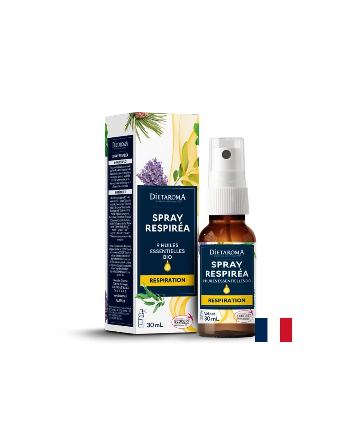 Spray respiračného systému s 9 druhmi éterických olejov, 30 ml