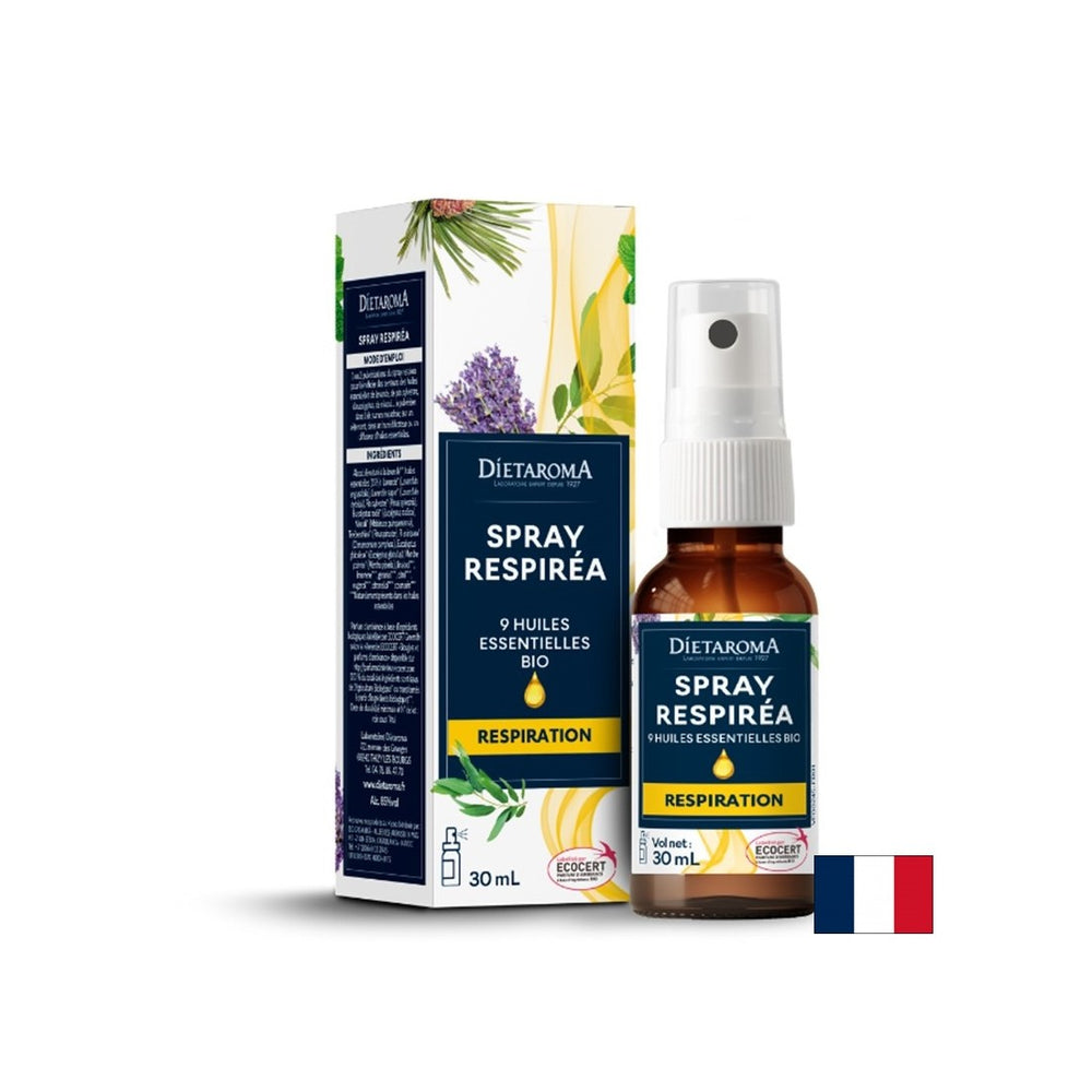 Spray respiračného systému s 9 druhmi éterických olejov, 30 ml