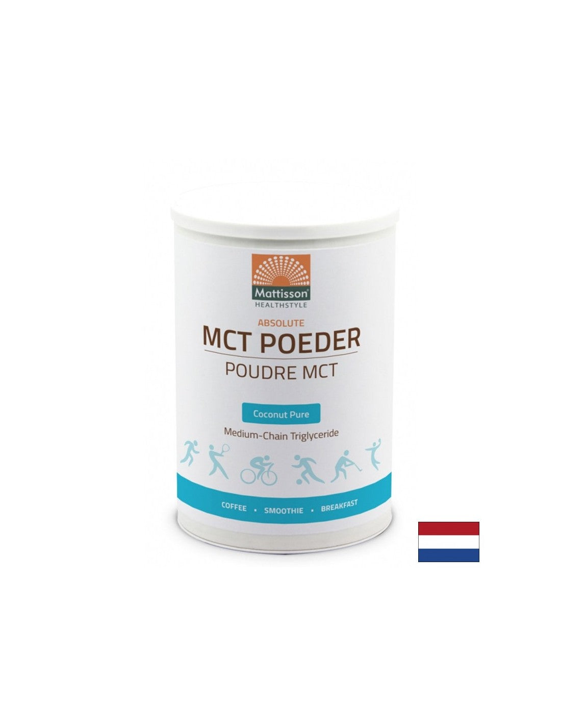 Medium Chain Triglycerides Powder - Pure Coconut, 330g Mattisson Healthstyle - Nutra Best Europe