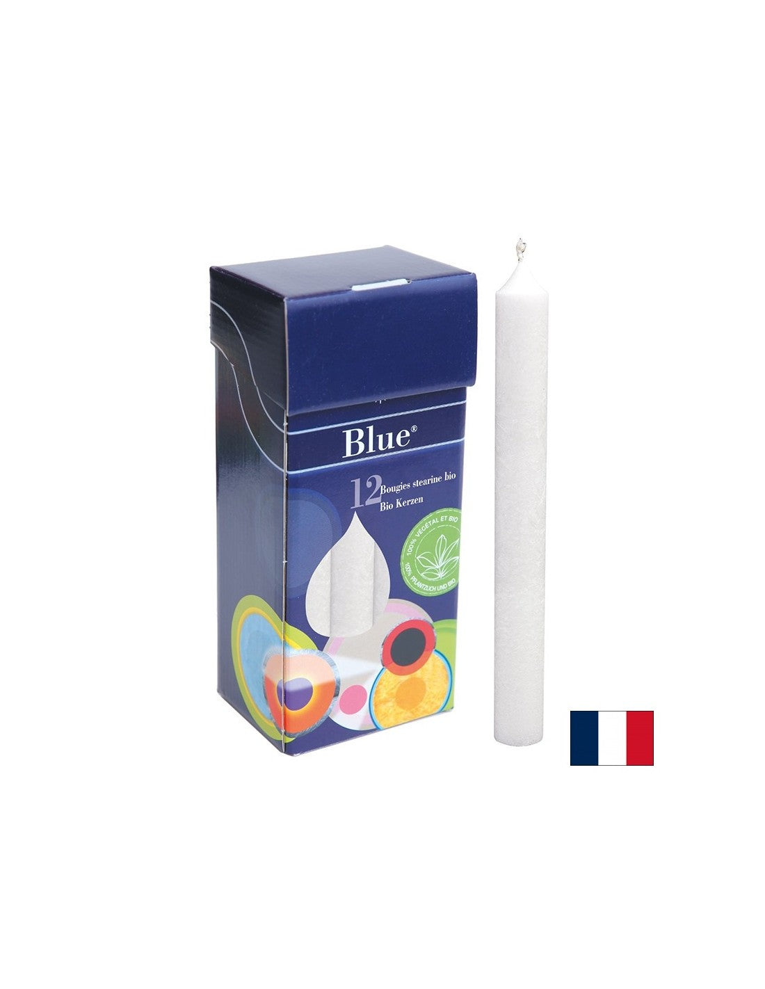 Stearin Candles - White, Bio, 12 ks.