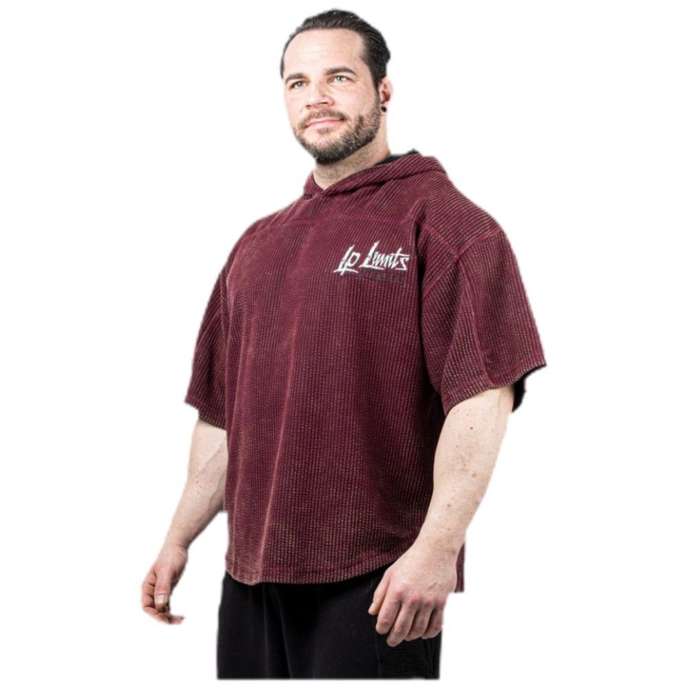 <tc>Legal Power</tc> Mikina s kapucňou Stone Wash Rag Top ''Boston'' / Top s kapucňou / Červená - červená