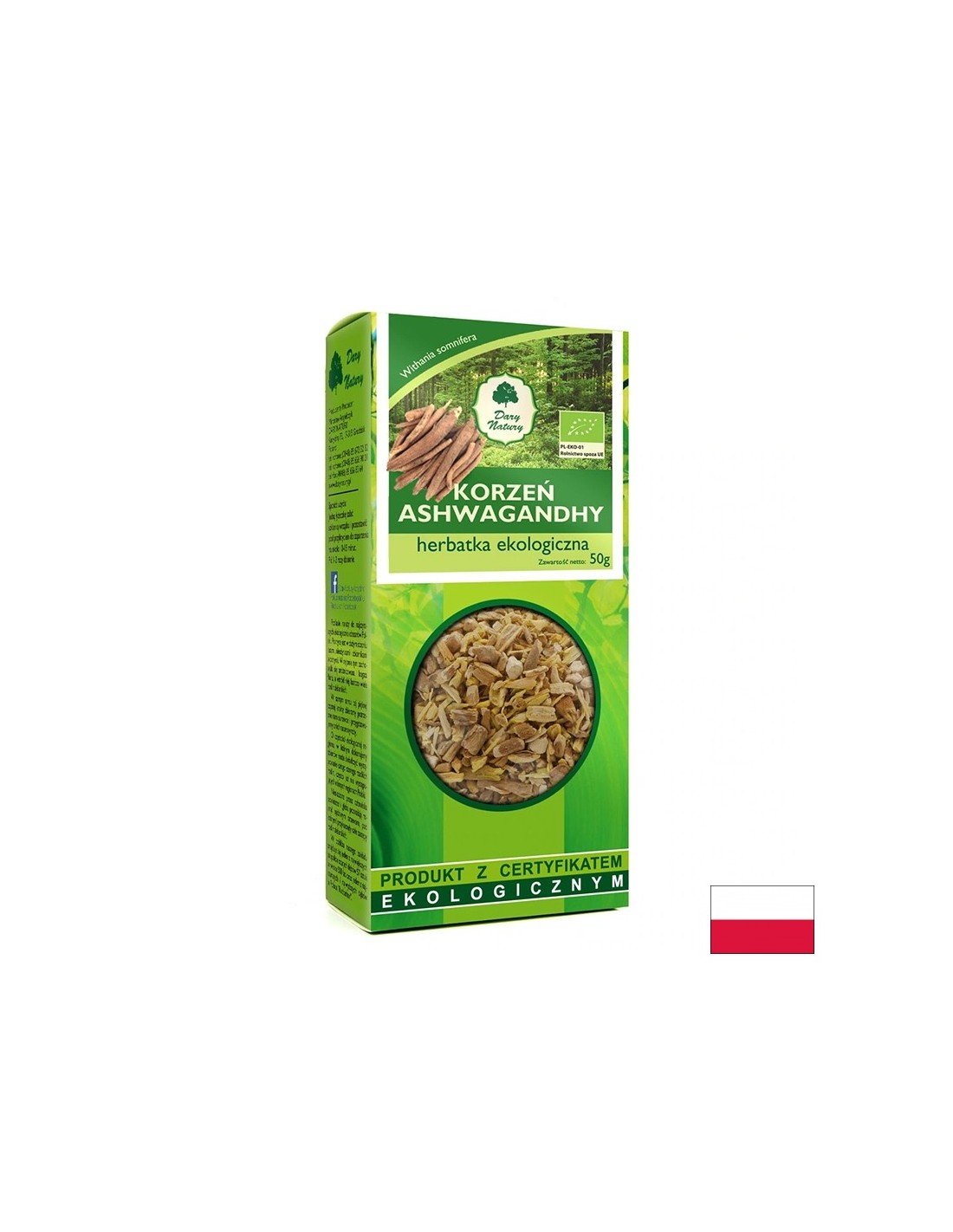 Stres a nespavosť - Ashwagandha (koreň) - Bio, 50 g <tc>Dary Natury</tc>