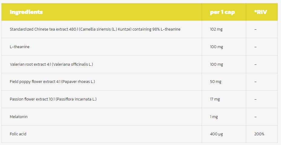 Apatil Night | s L -theanine, Valeriánskym a vášeňom - 30 kapsúl