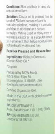 Ricínový olej 100% certifikovaný organický - 237 ml