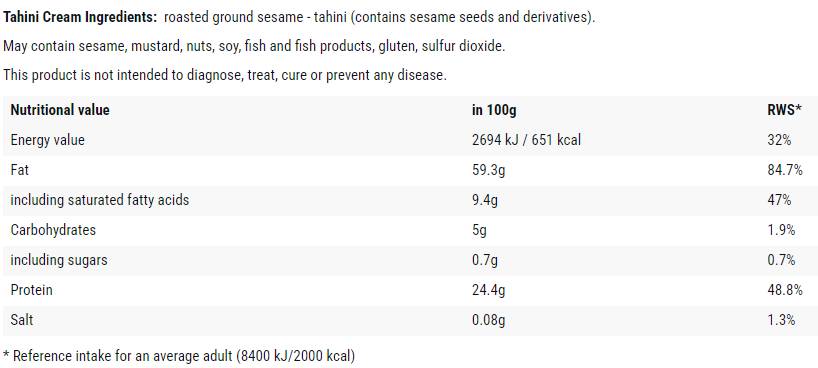 Tahini Cream - 500 gramov