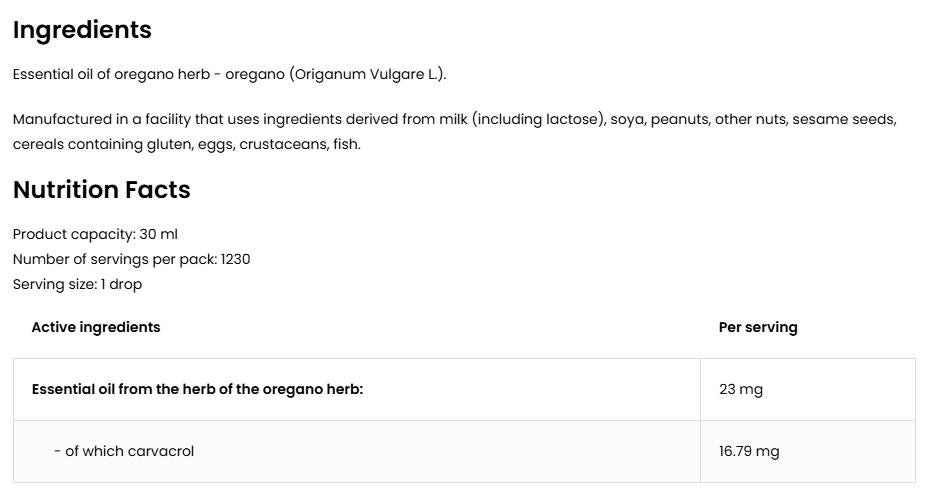 Oregano éterický olej - 30 ml