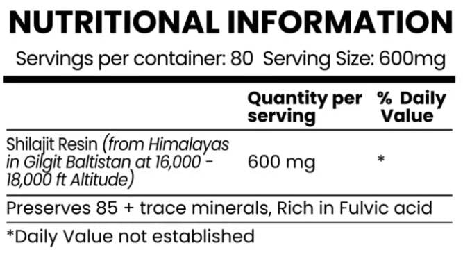 SHILAJIT VÝROBNÁ PRÍRODNÁ MINERÁLNA ŽIVÁ - 50 gramov