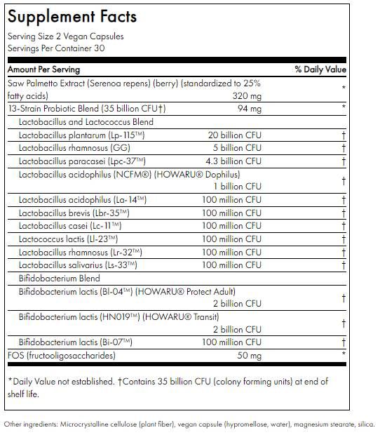 Denné probiotiká mužov + prebiotic Fos - 60 kapsúl