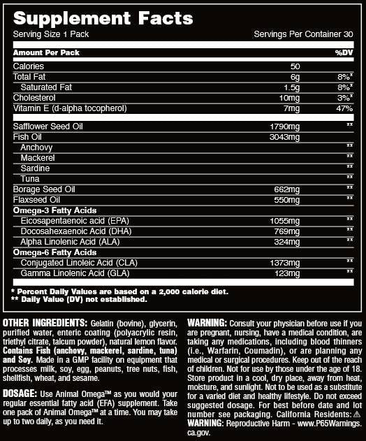 Animal Omega - 30 balíčkov