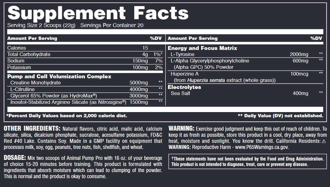 Animal Pump Pro - 440 gramov