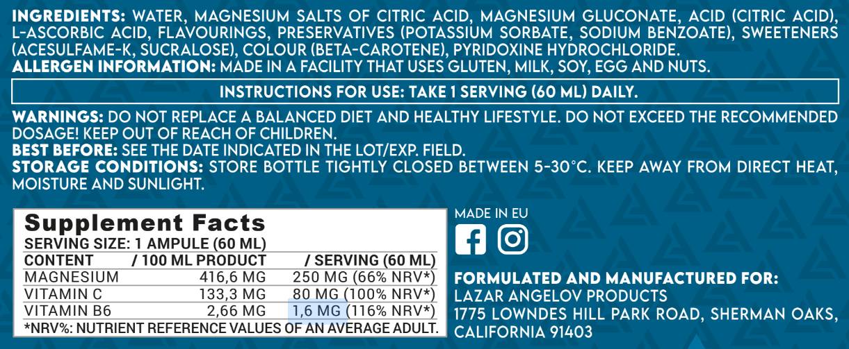Magna Shot | s vitamínom C & B6 - 60 ml