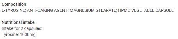 L -Tyrosín 1000 mg - 60 kapsúl