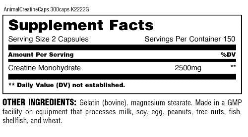 Mikronizované kapsuly pre zvieracie kreatín - 300 kapsúl