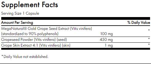 Extrakt z hroznových semien s meganaturálnym zlatom 60 kapsúl