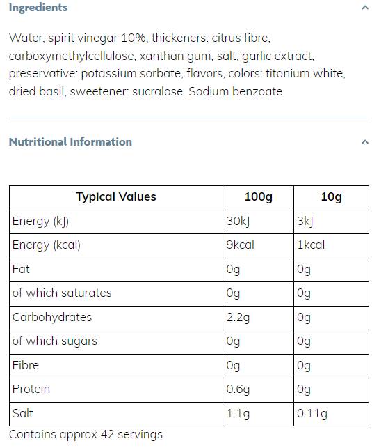 Chudý sirup Caesar Dressing - 425 ml