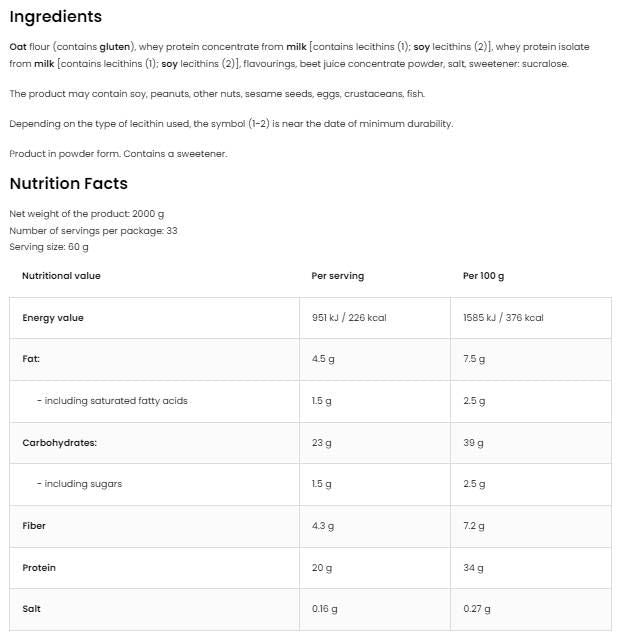 Ovos a srvátka - 1 000 gramov