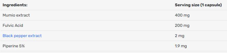 Mumio Shilajit 400 mg - 100 kapsúl