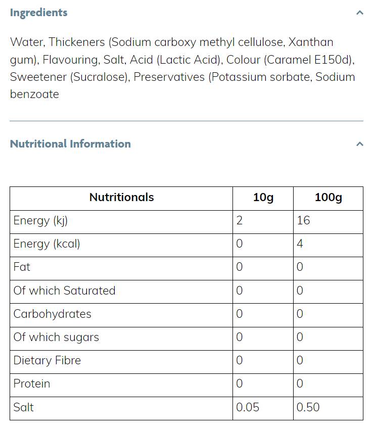 Chudý sirup Solený karamel - 425 ml