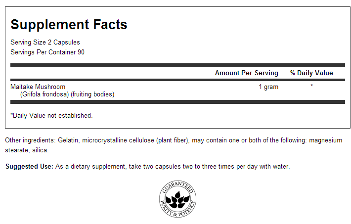 Huby maitake 500 mg 180 kapsúl