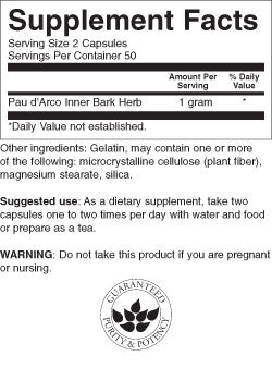 Pau d'Arco 500 mg - 100 kapsúl