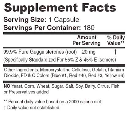 T3 / Guggulsterones - 180 kapsúl