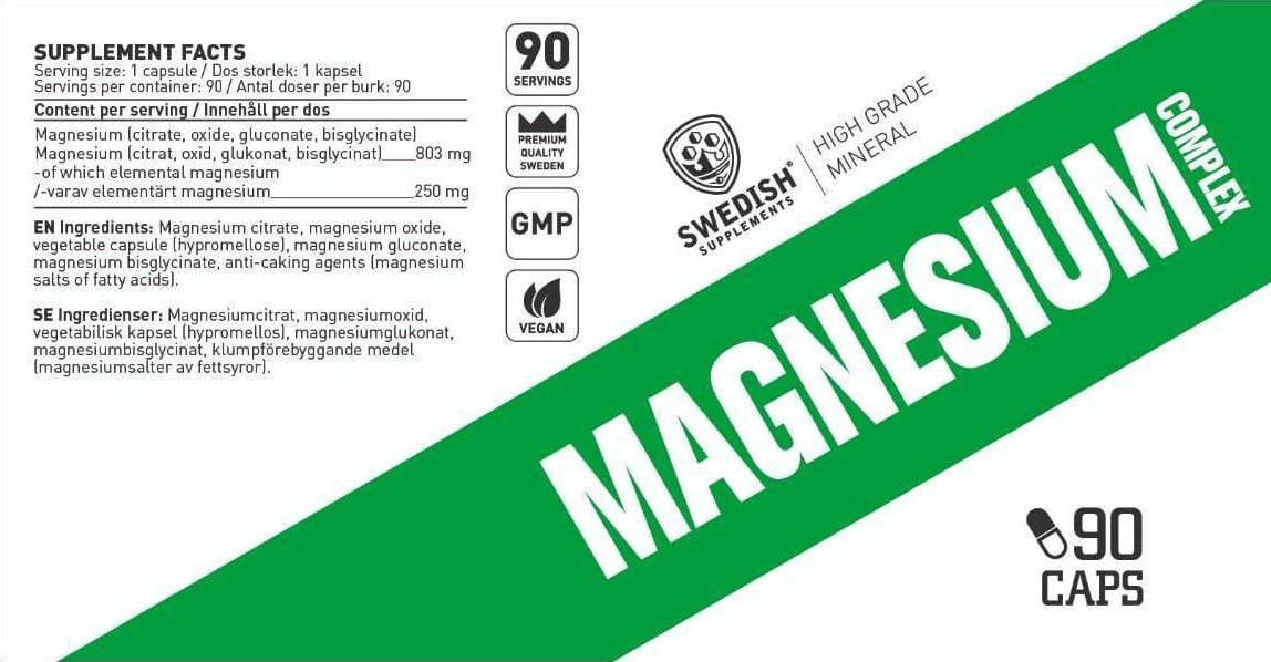 Horčíkový komplex 4 typy matica ~ citrát, oxid, glukonát, bisglycinát - 90 kapsúl