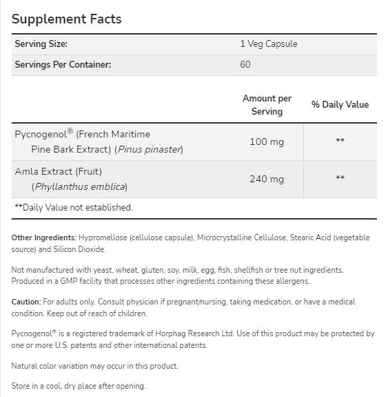 Pycnogenol 100 mg - 60 kapsúl